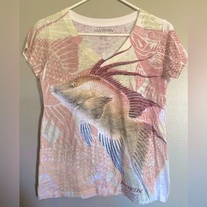 Bigfin Apparel Fish T-Shirt (Women’s), size S (fits like M), never worn